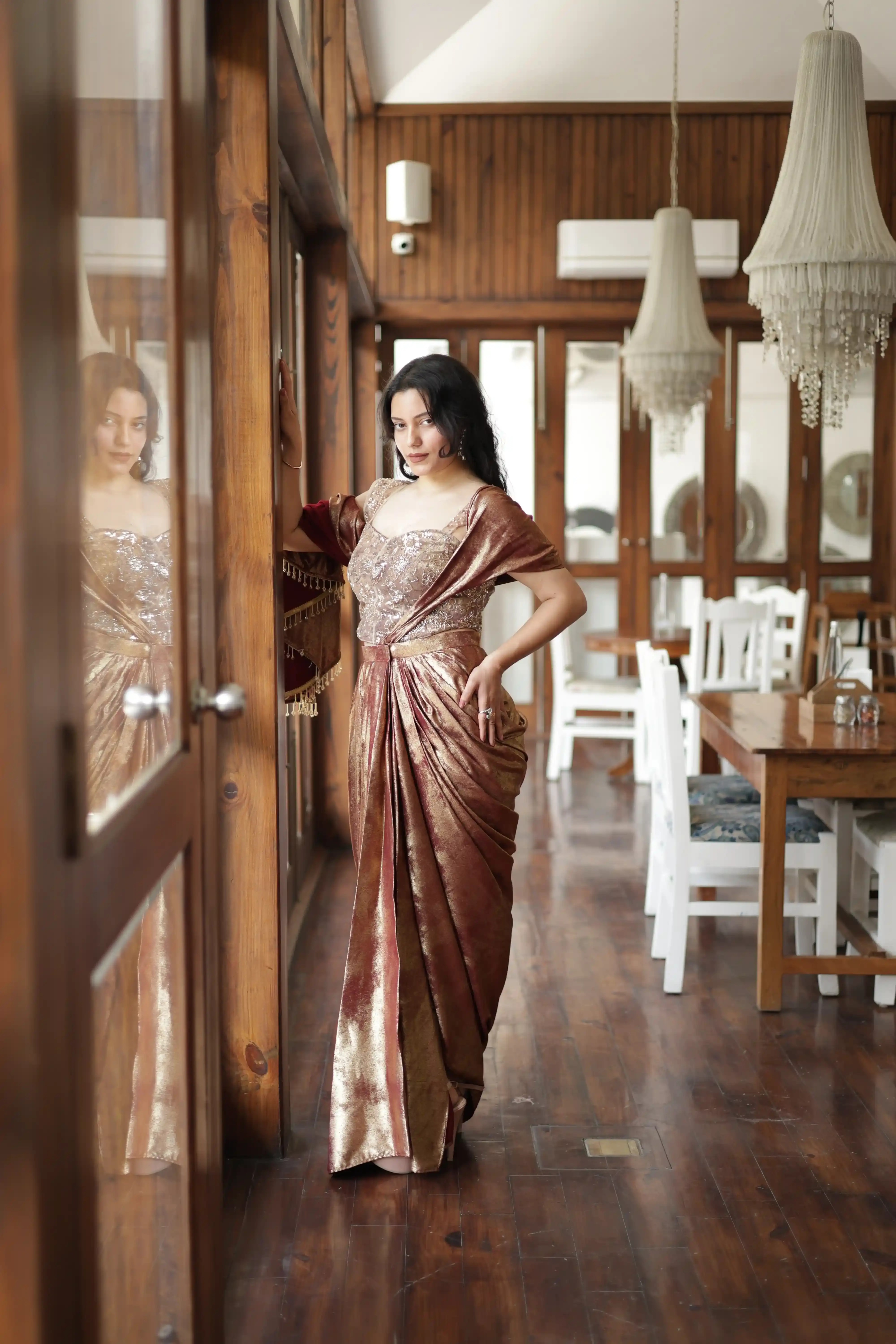 Maroon Majesty Drape