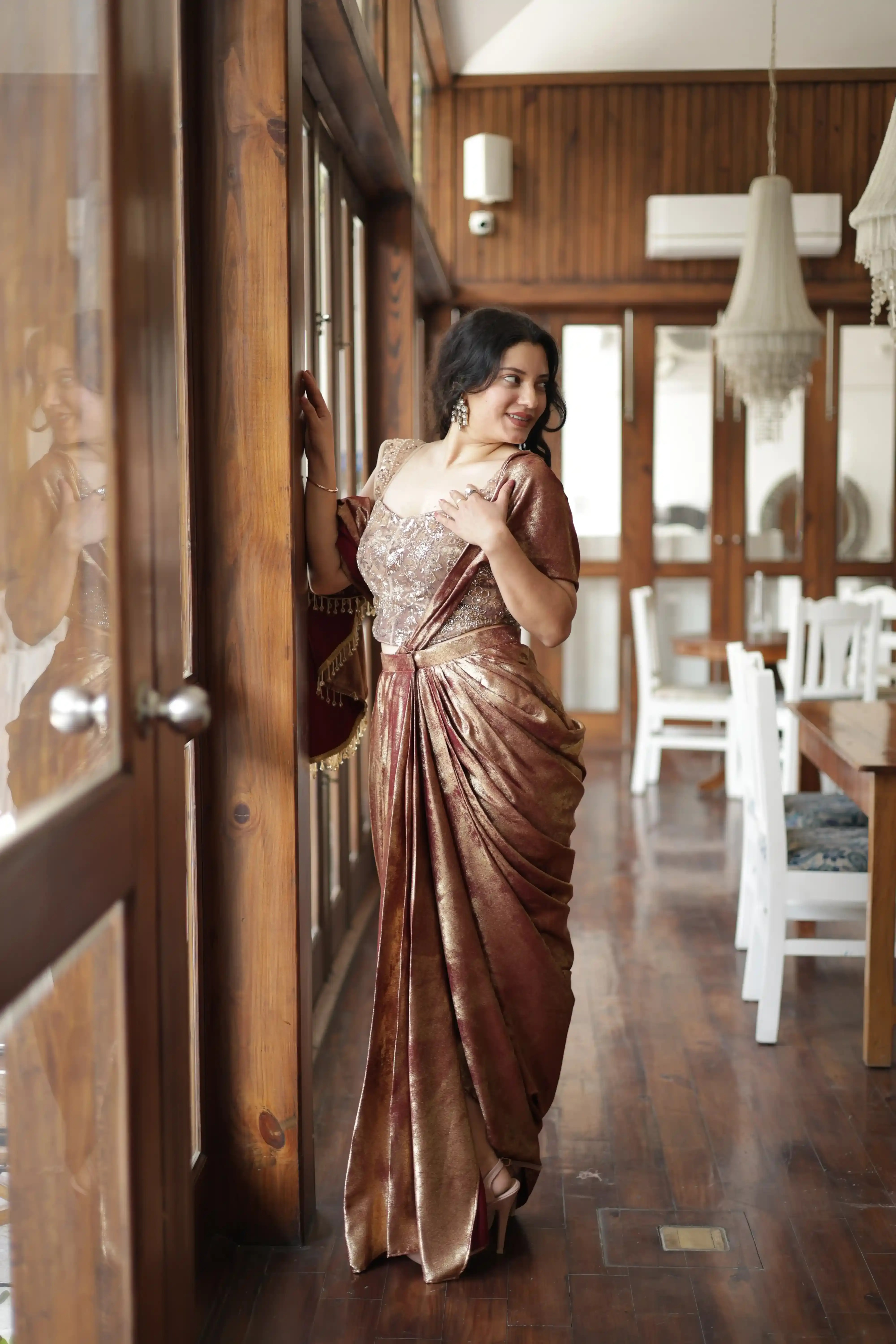 Maroon Majesty Drape — view 2