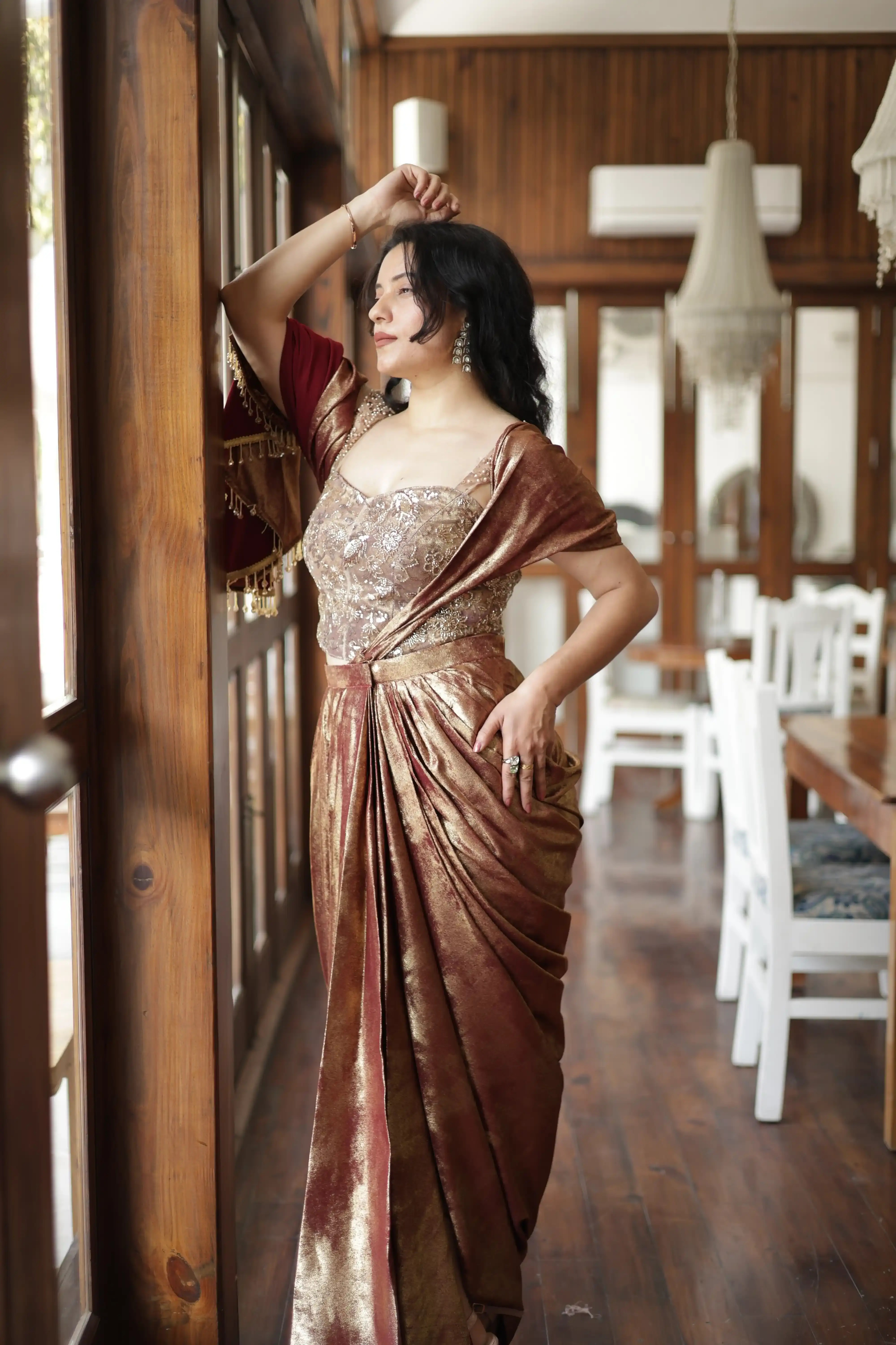 Maroon Majesty Drape — view 3
