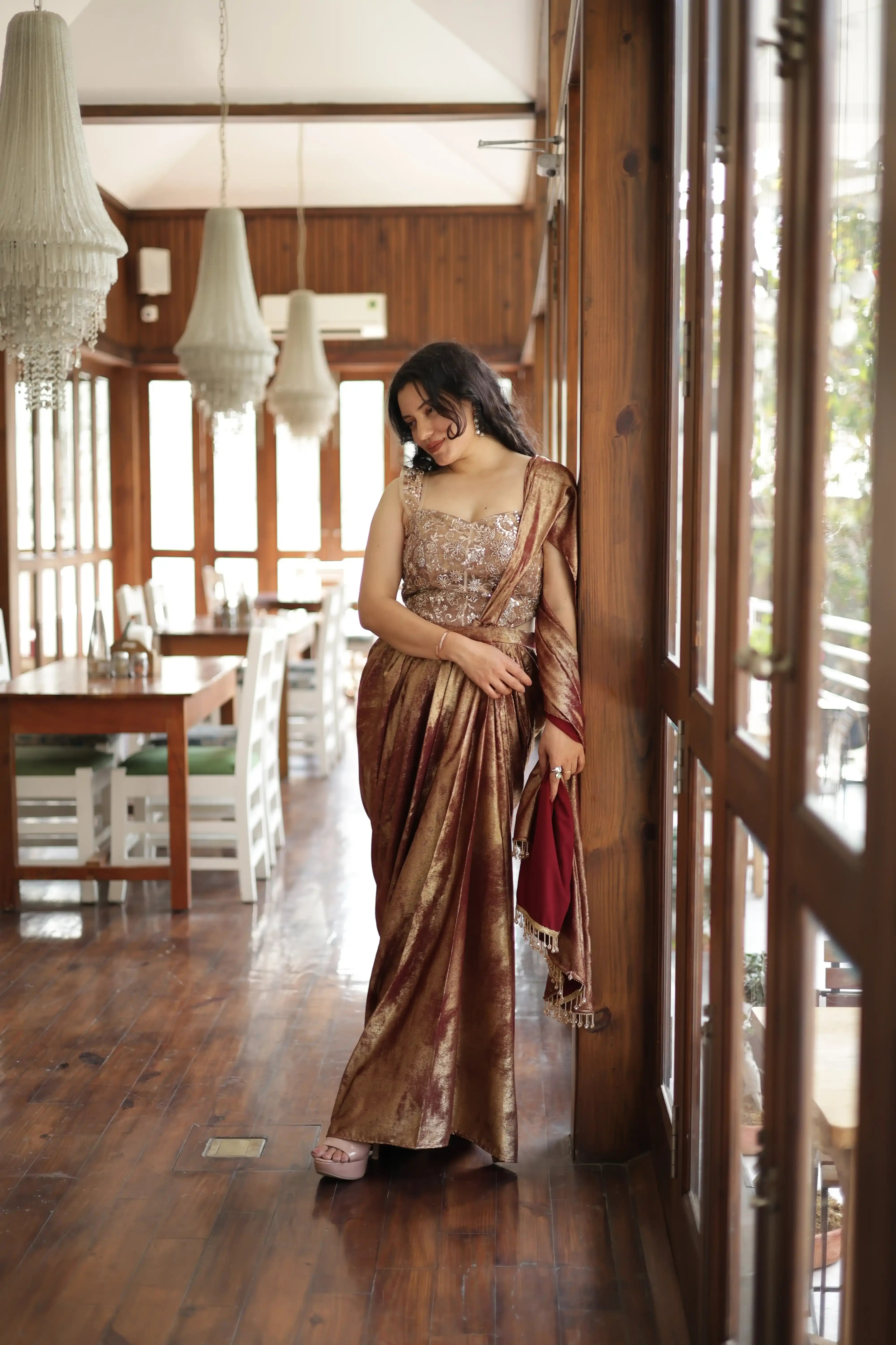 Maroon Majesty Drape — view 5