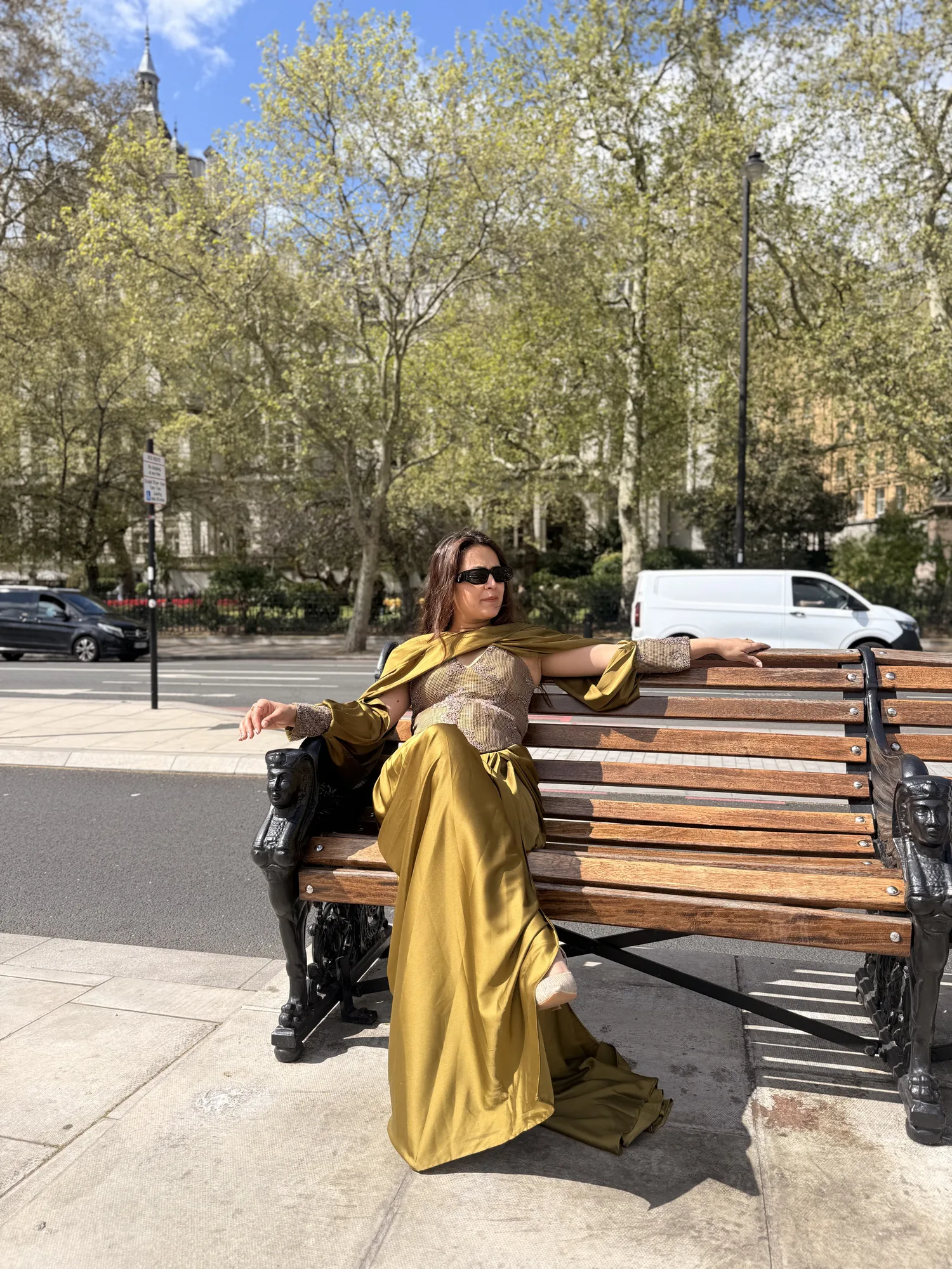 Sunlit Luxe Drape Ensemble