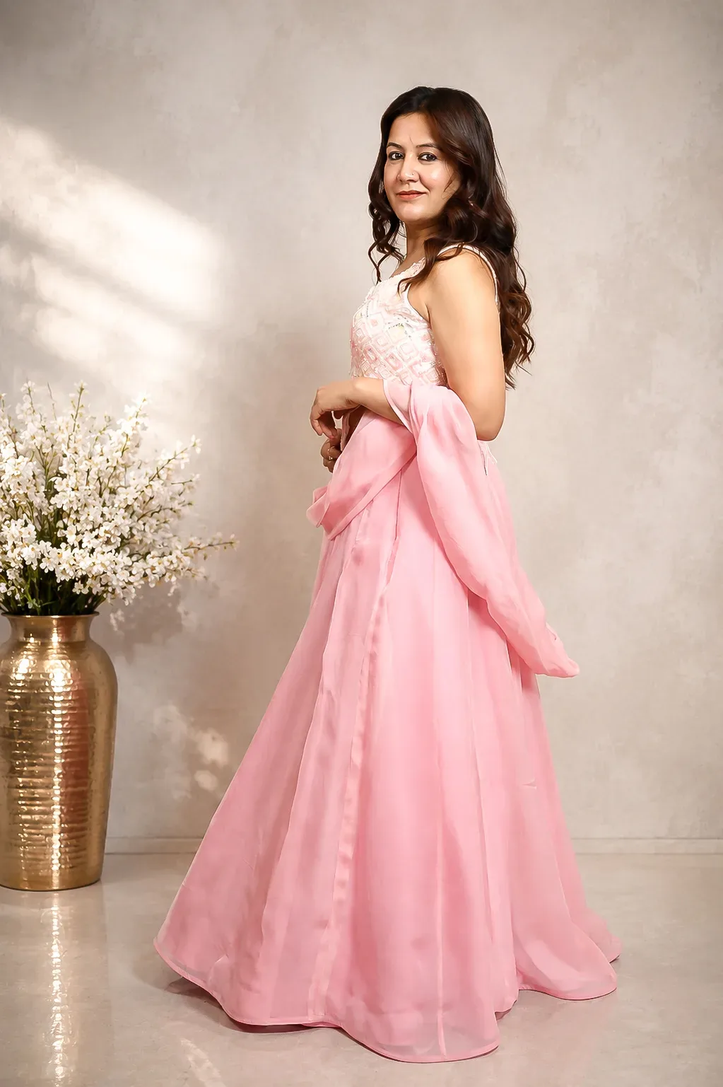 Rose Elegance Embroidered Dress — view 2