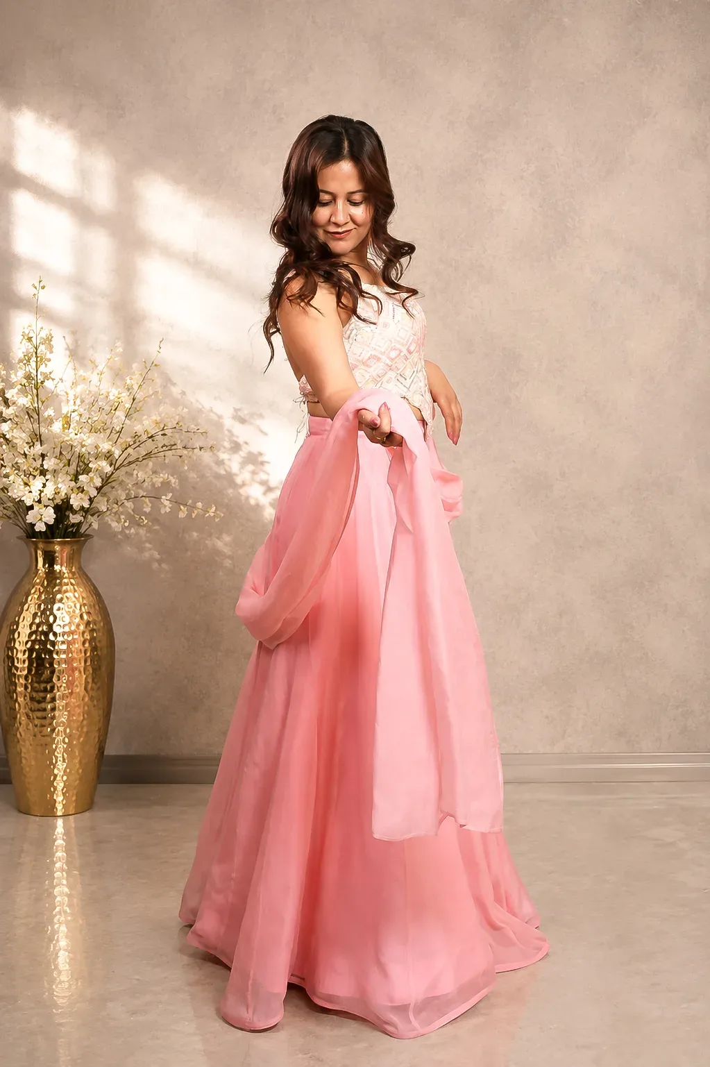 Rose Elegance Embroidered Dress — view 3
