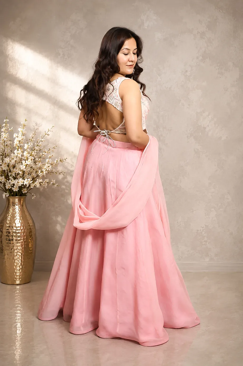 Rose Elegance Embroidered Dress — view 4