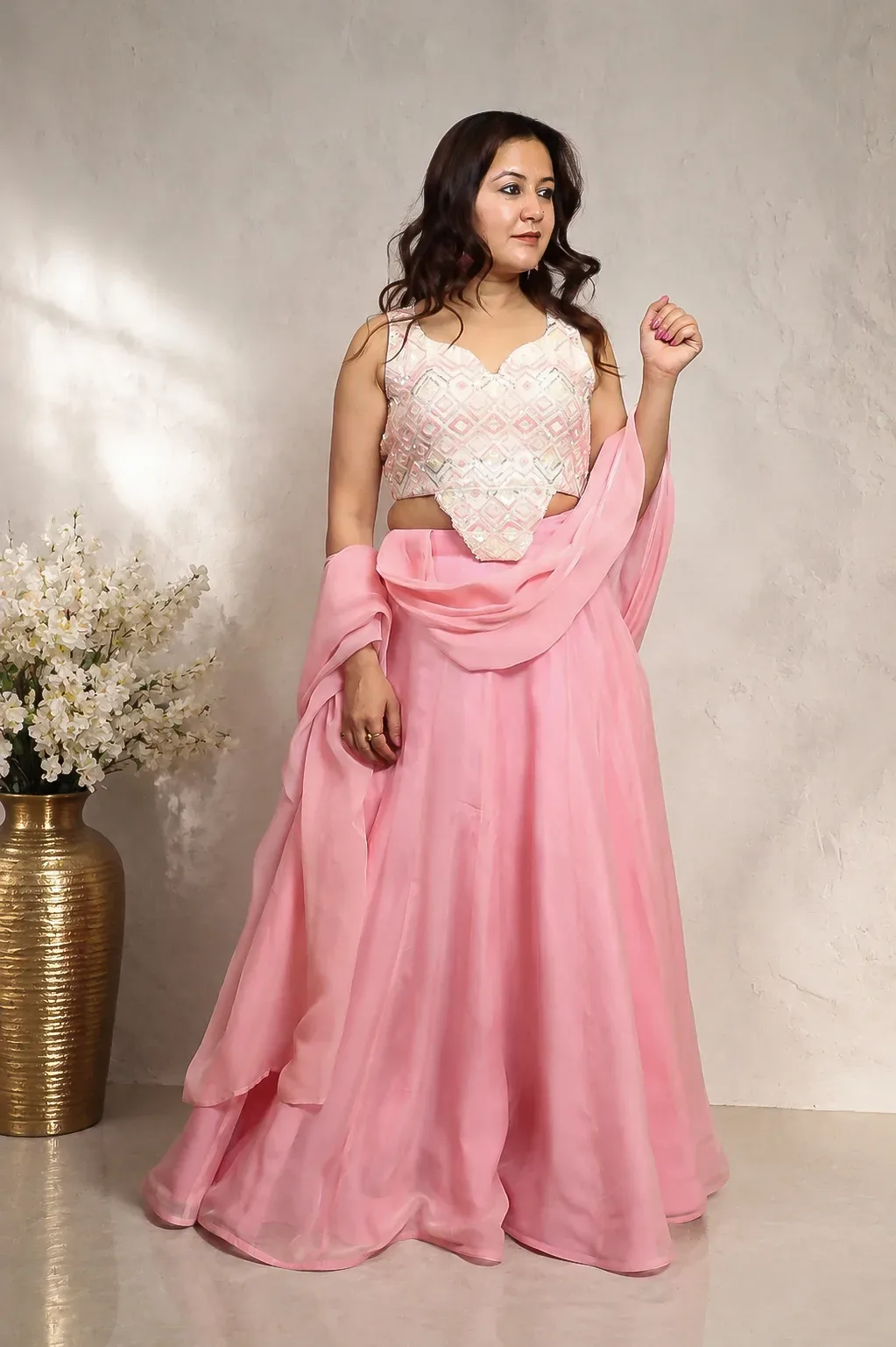 Rose Elegance Embroidered Dress — view 5
