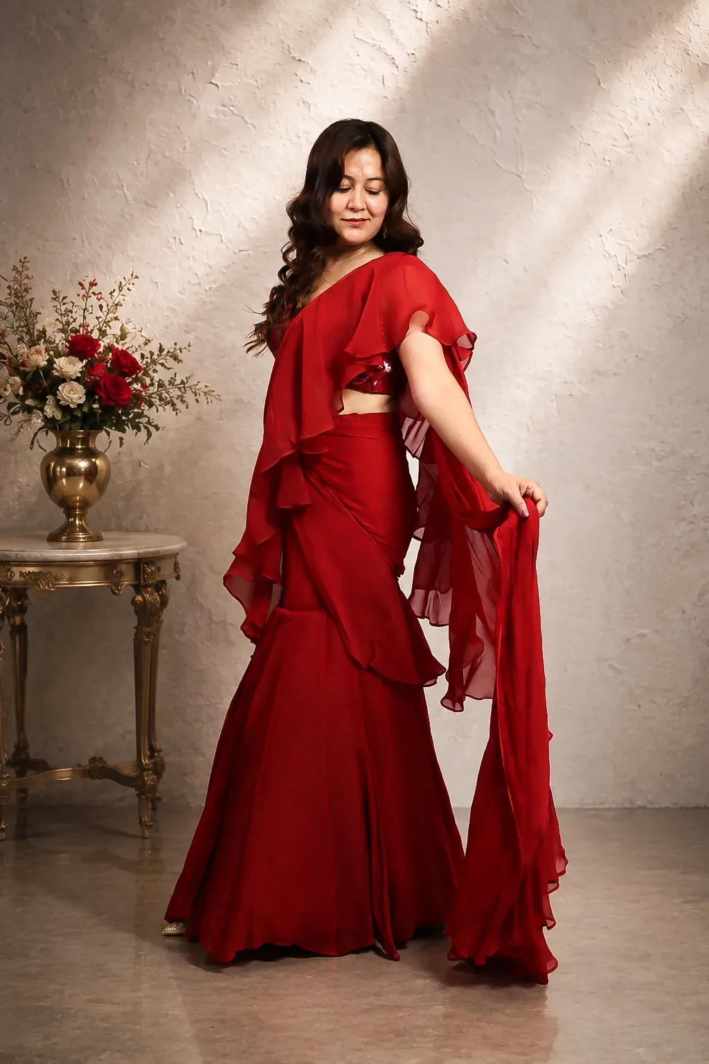 Ruby Ruffle Dress — view 3