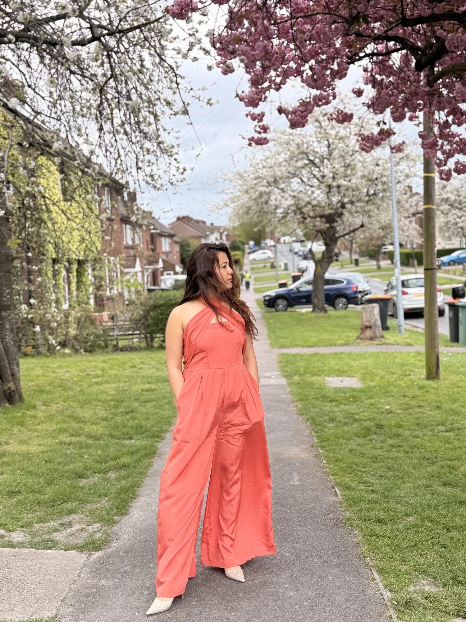 Coral Grace Halter Jumpsuit — view 4
