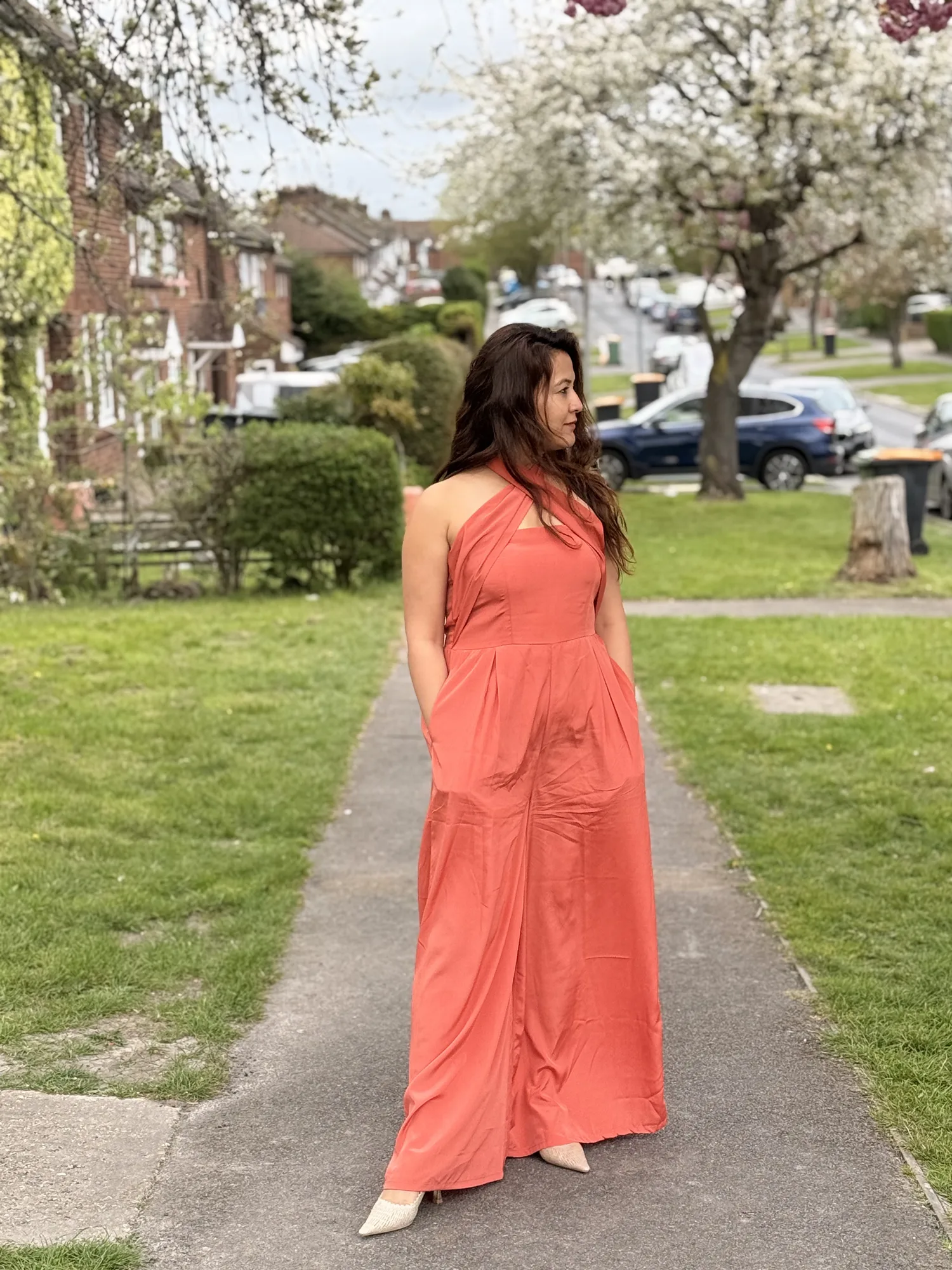 Coral Grace Halter Jumpsuit — view 5