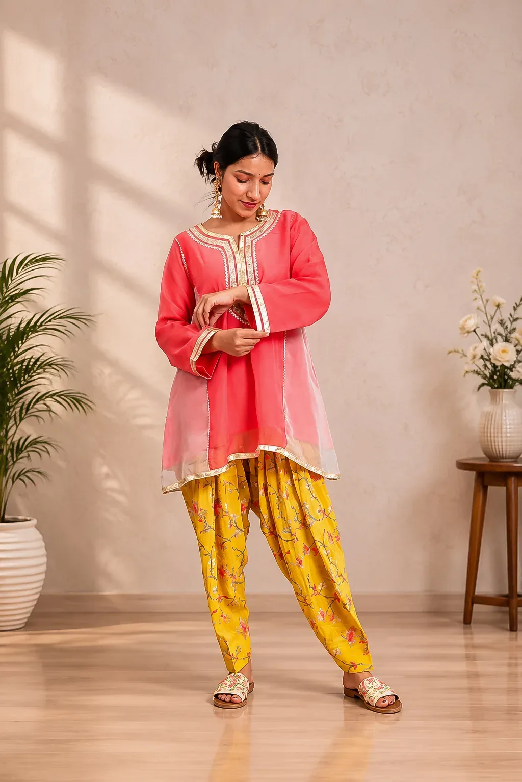 Peach Blossom Kurta Set — view 2