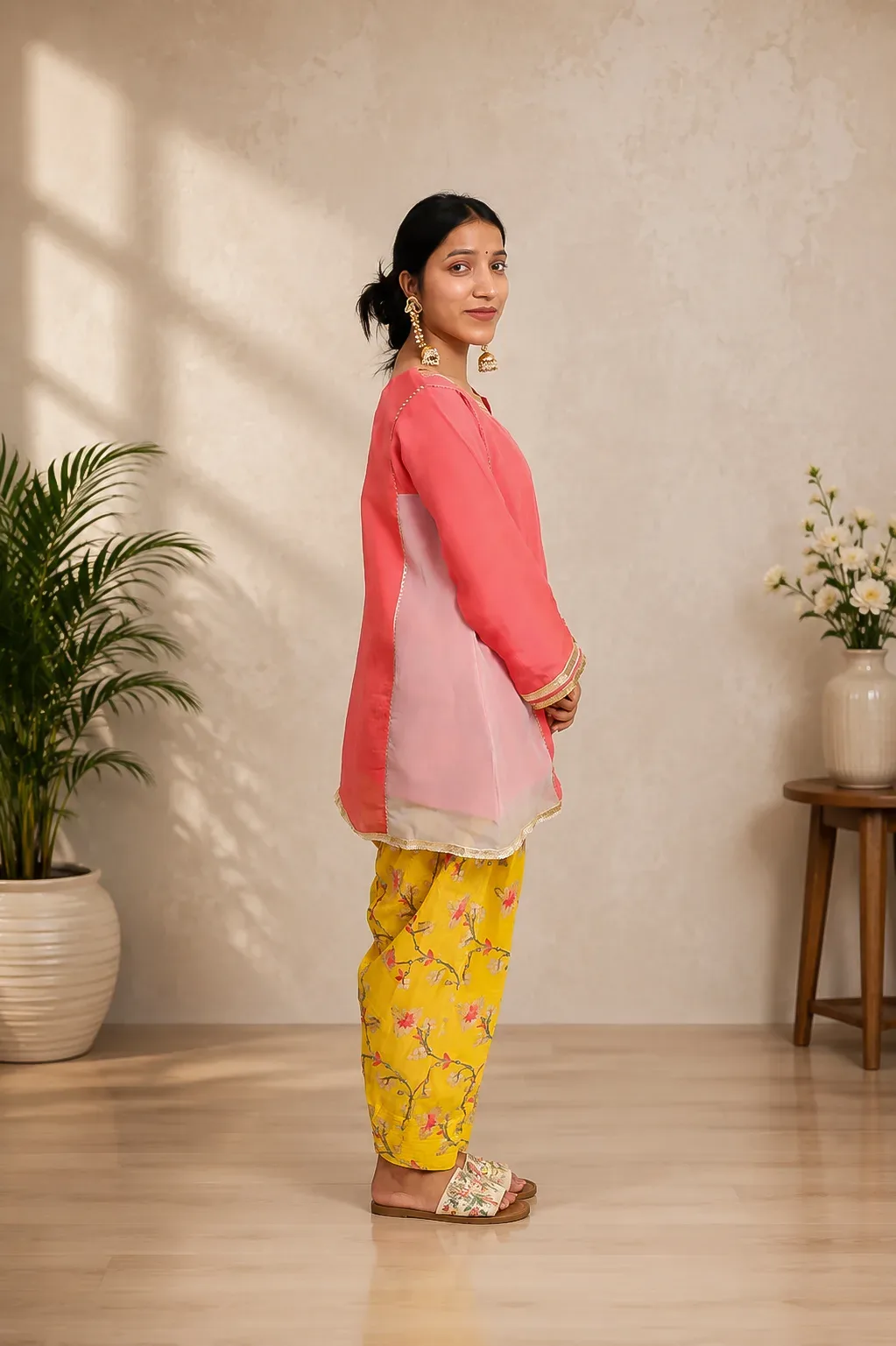 Peach Blossom Kurta Set — view 3