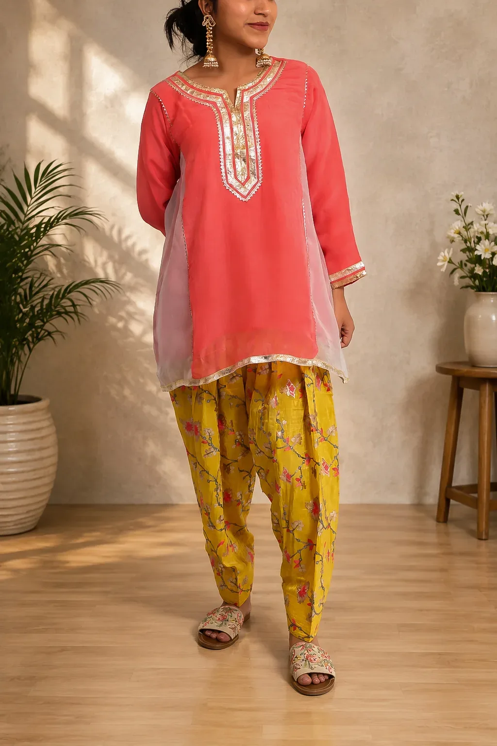 Peach Blossom Kurta Set — view 4