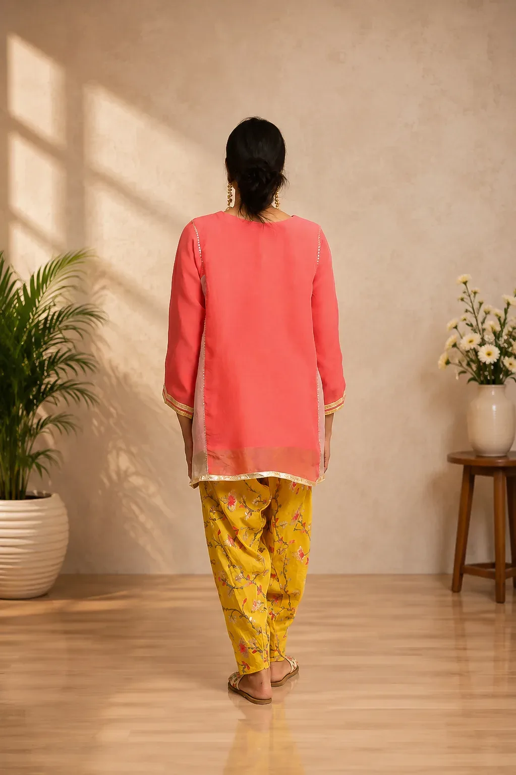 Peach Blossom Kurta Set — view 6