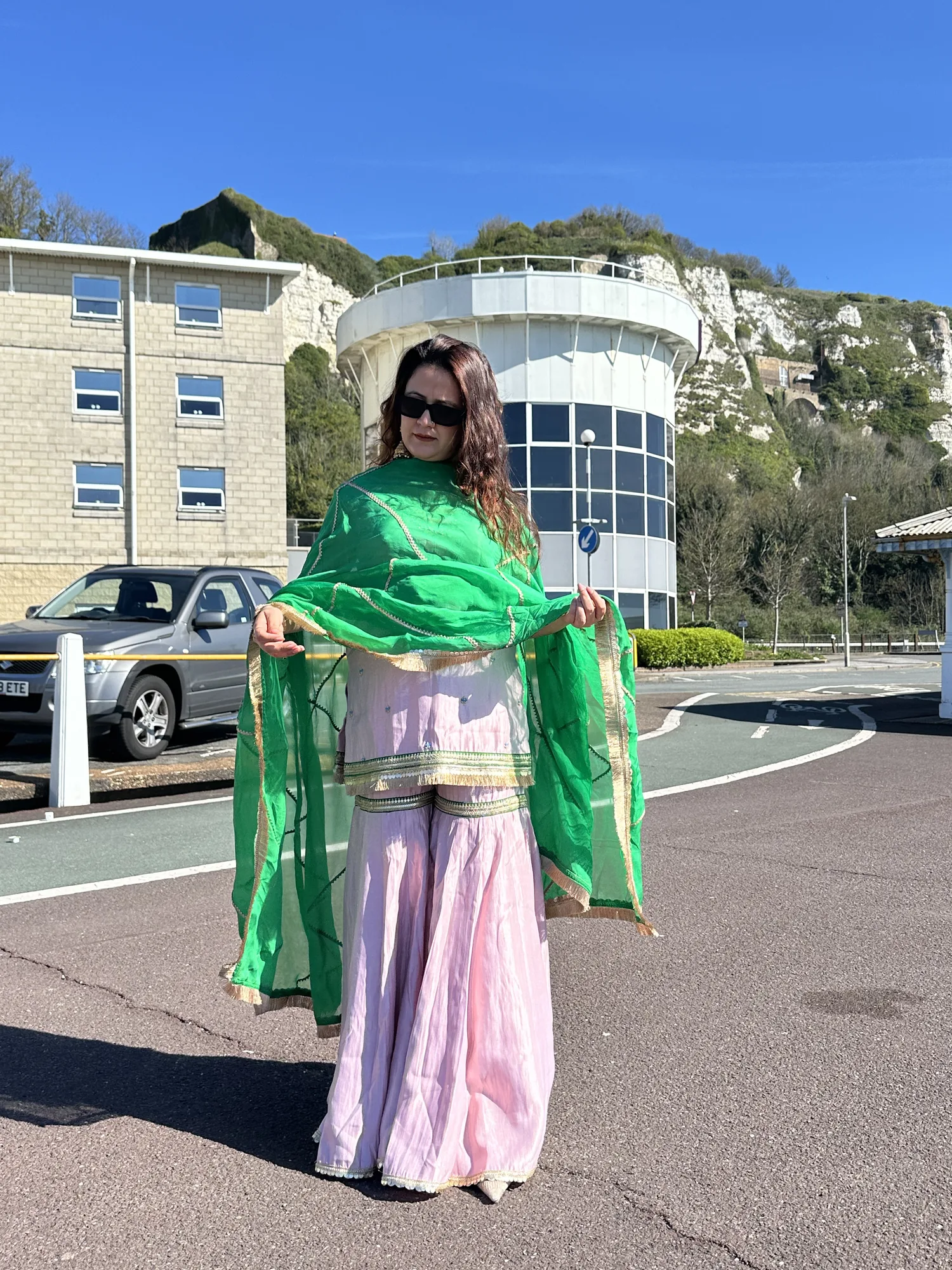 Rosy Gulbahar Sharara Set — view 2
