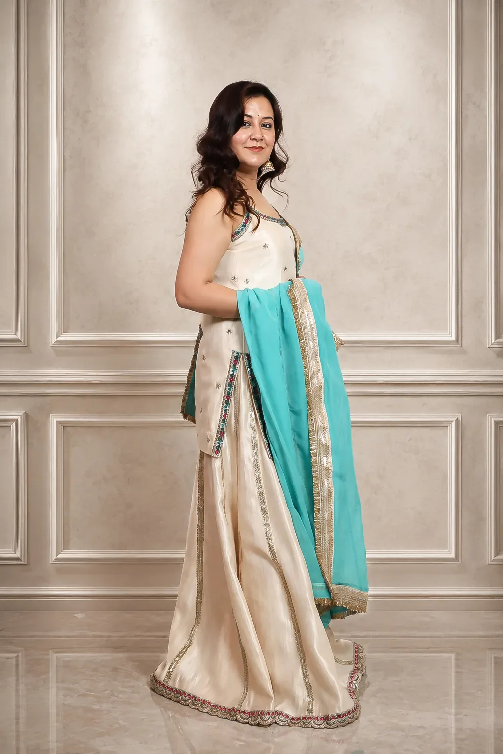 Beige Sharara Set — view 4