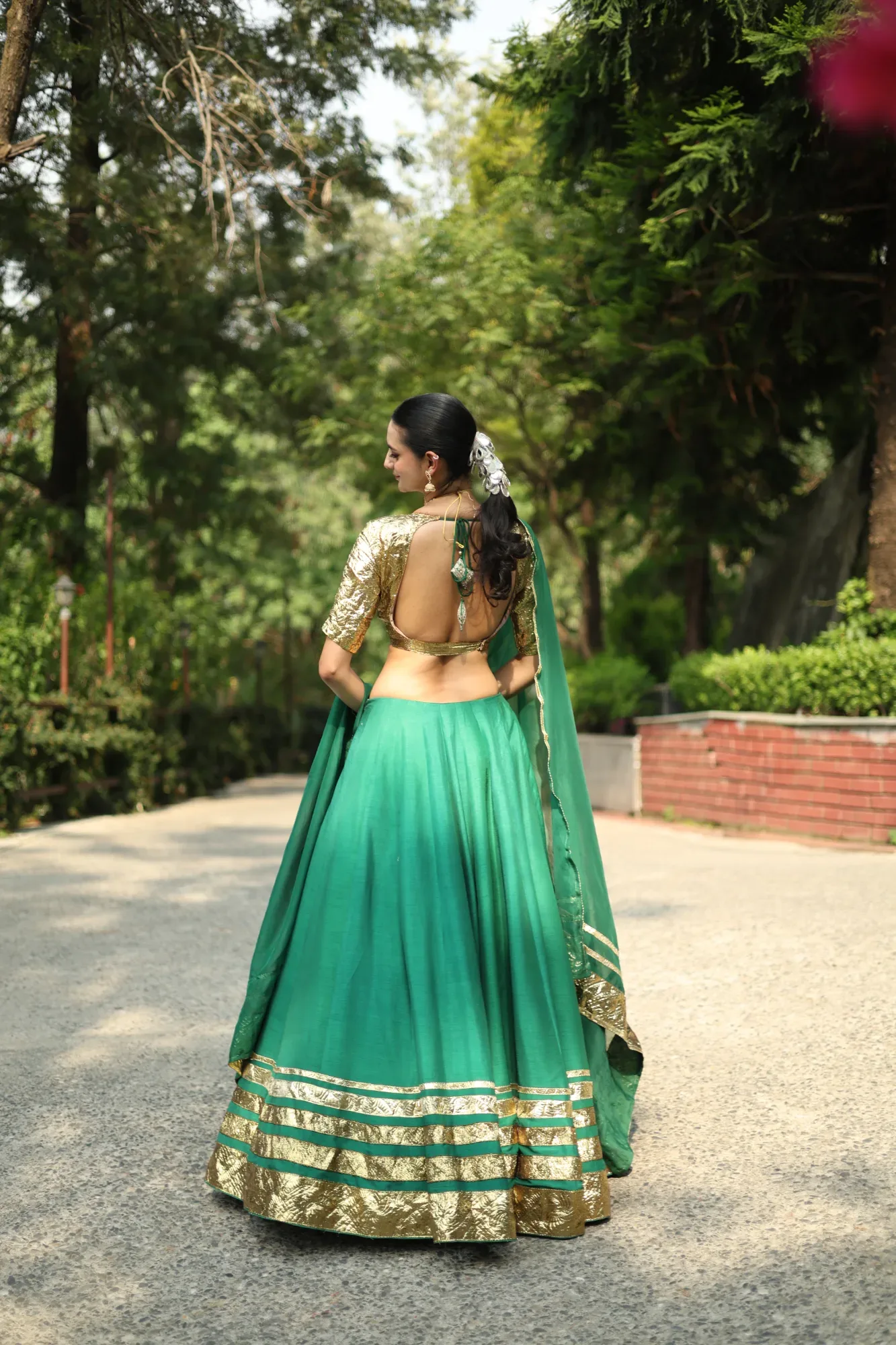 Green Emerald Lehenga — view 2