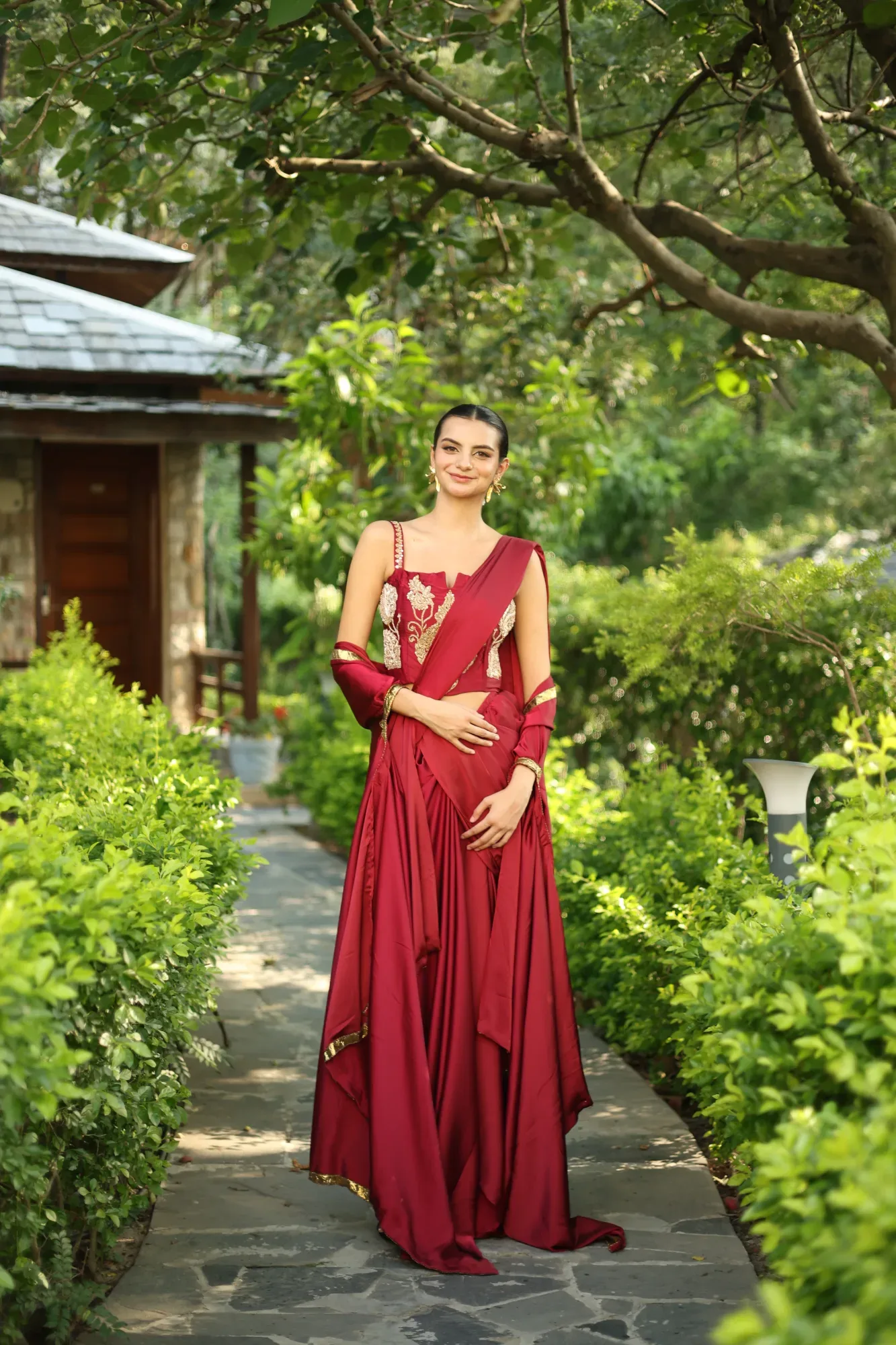 Wine Red Drape — view 2