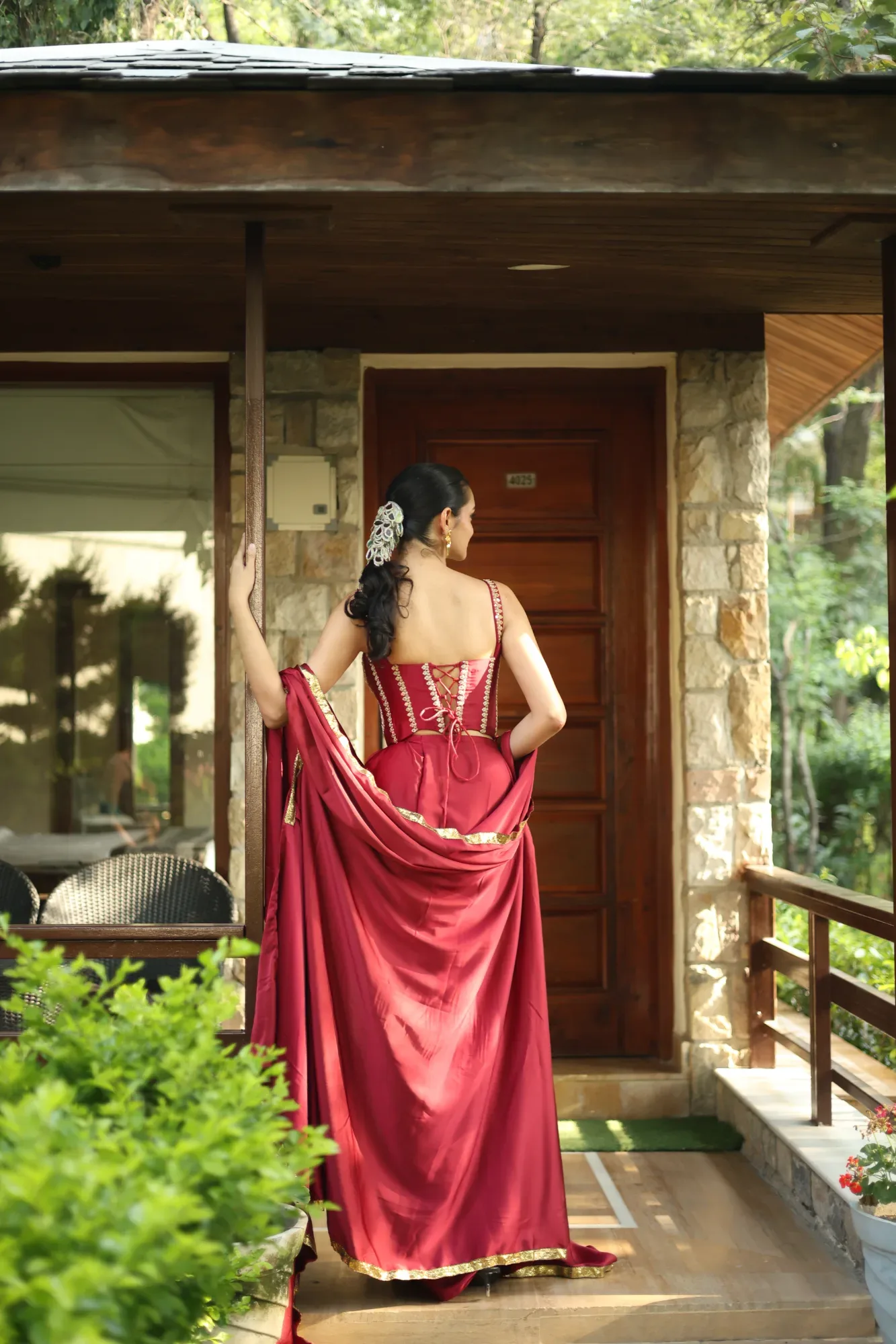 Wine Red Drape — view 7