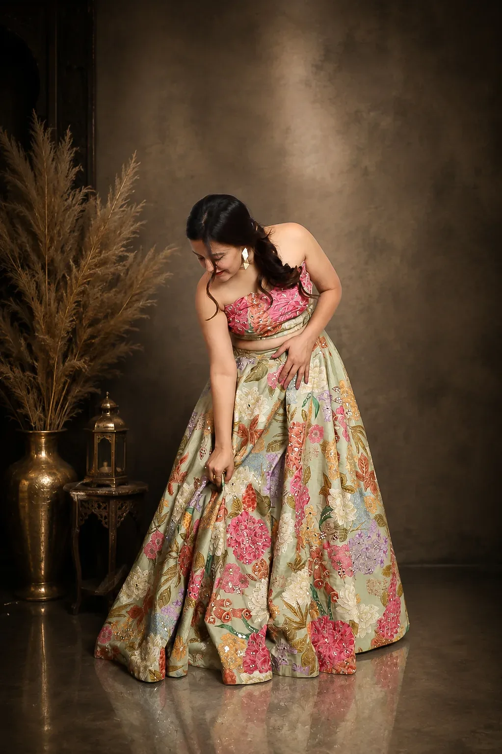 Pastel Garden Bloom Lehenga Set — view 6