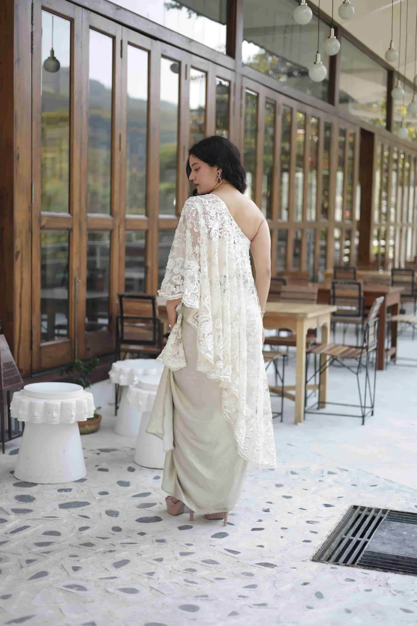 Indo Western Drape — view 4