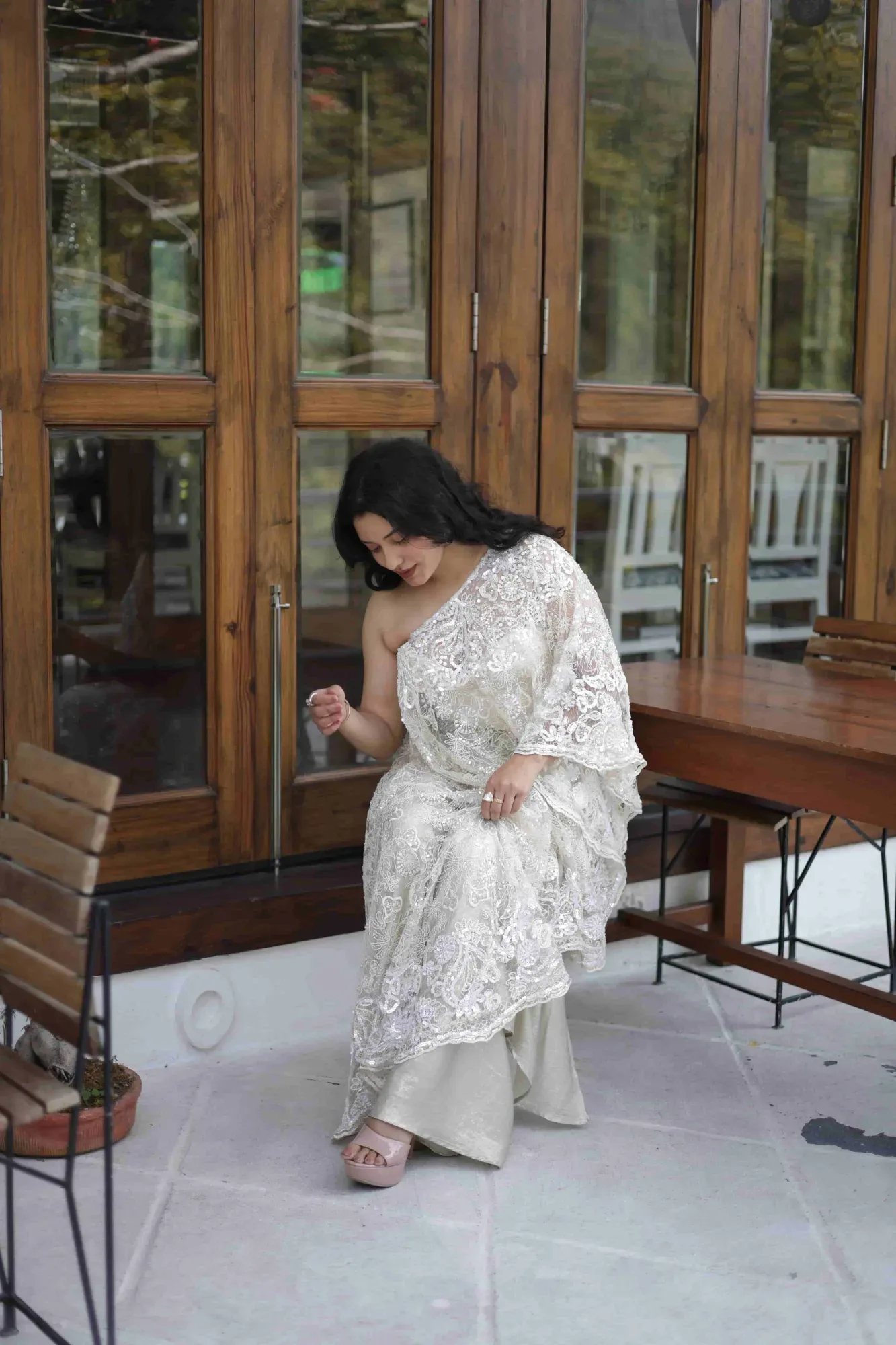 Indo Western Drape — view 7