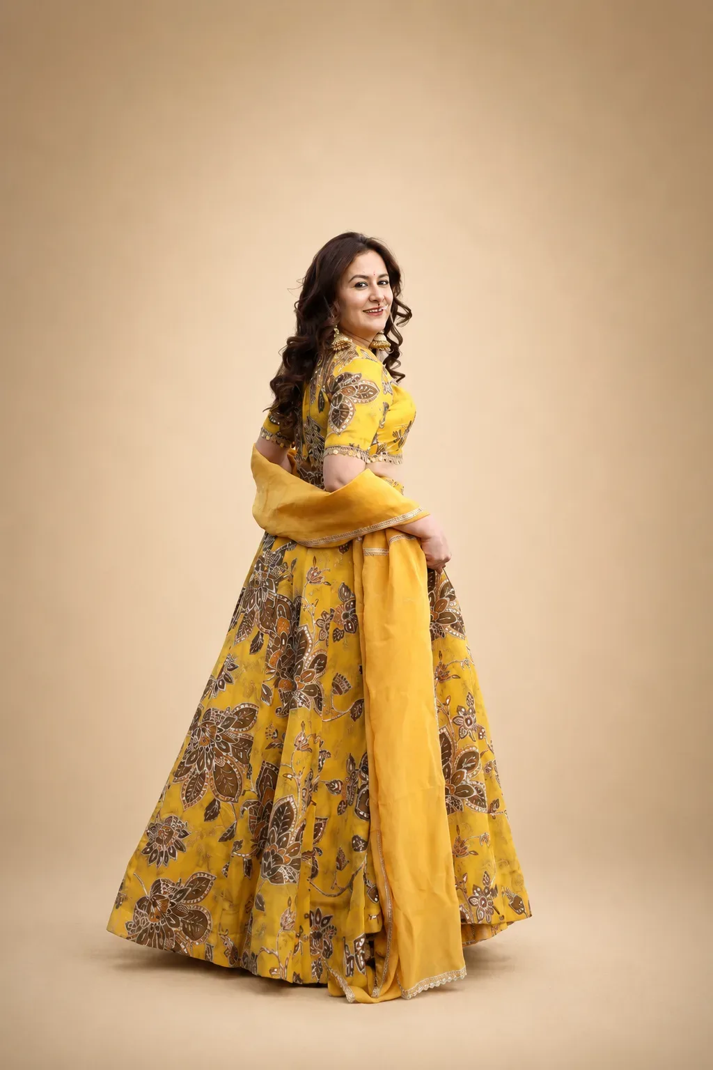 Amber Glow Printed Lehenga Set