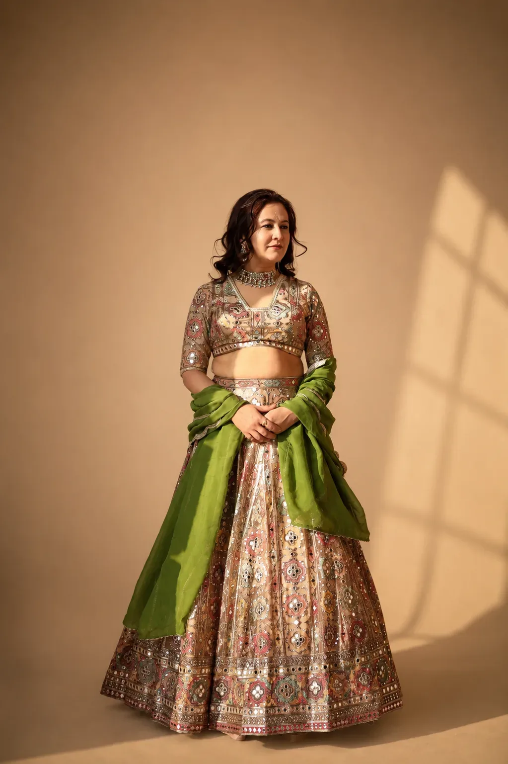 Shisha Noor Embroidered Lehenga Set