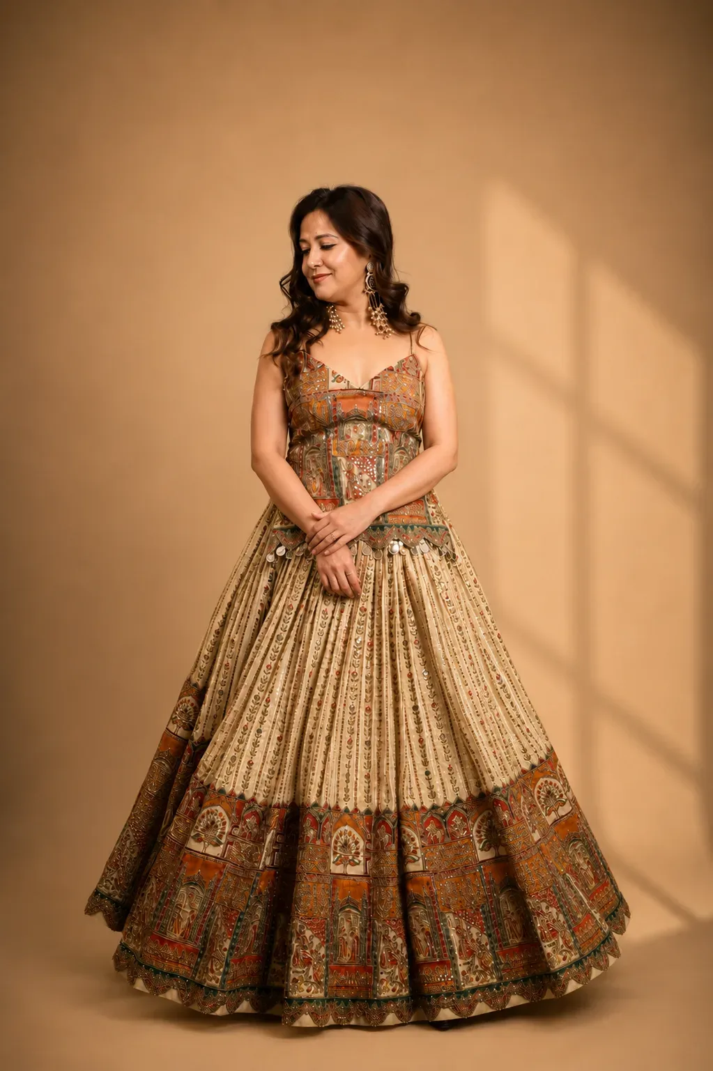 Royal Heritage Mirror Work Lehenga Set