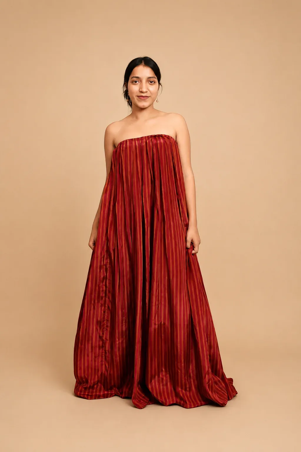 Ember Sunset Strapless Maxi Dress