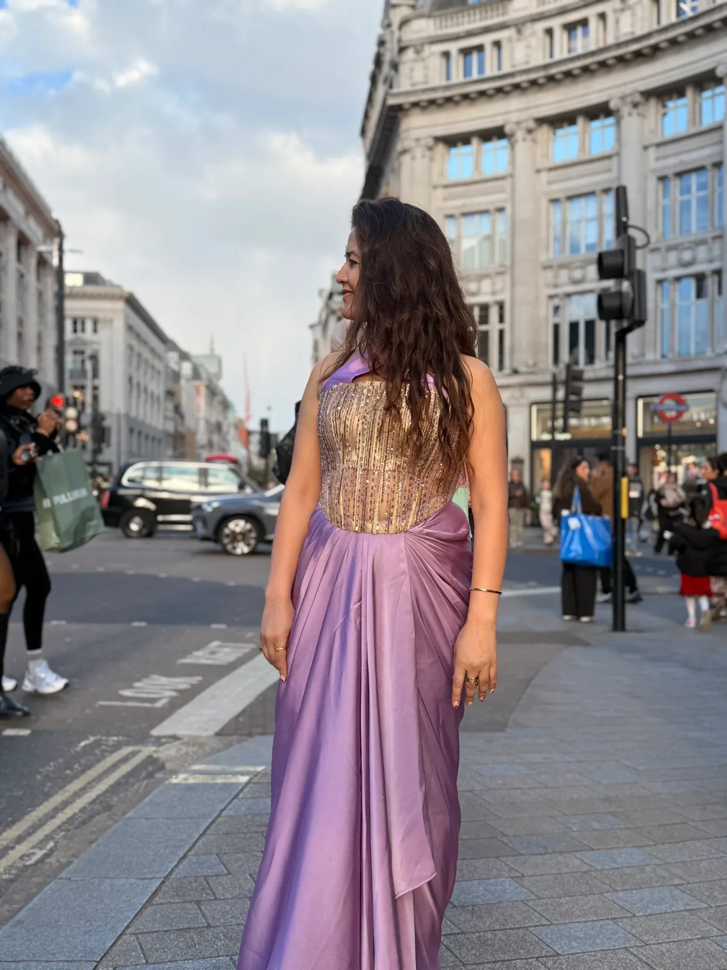 Lilac Dream Evening Drape — view 10