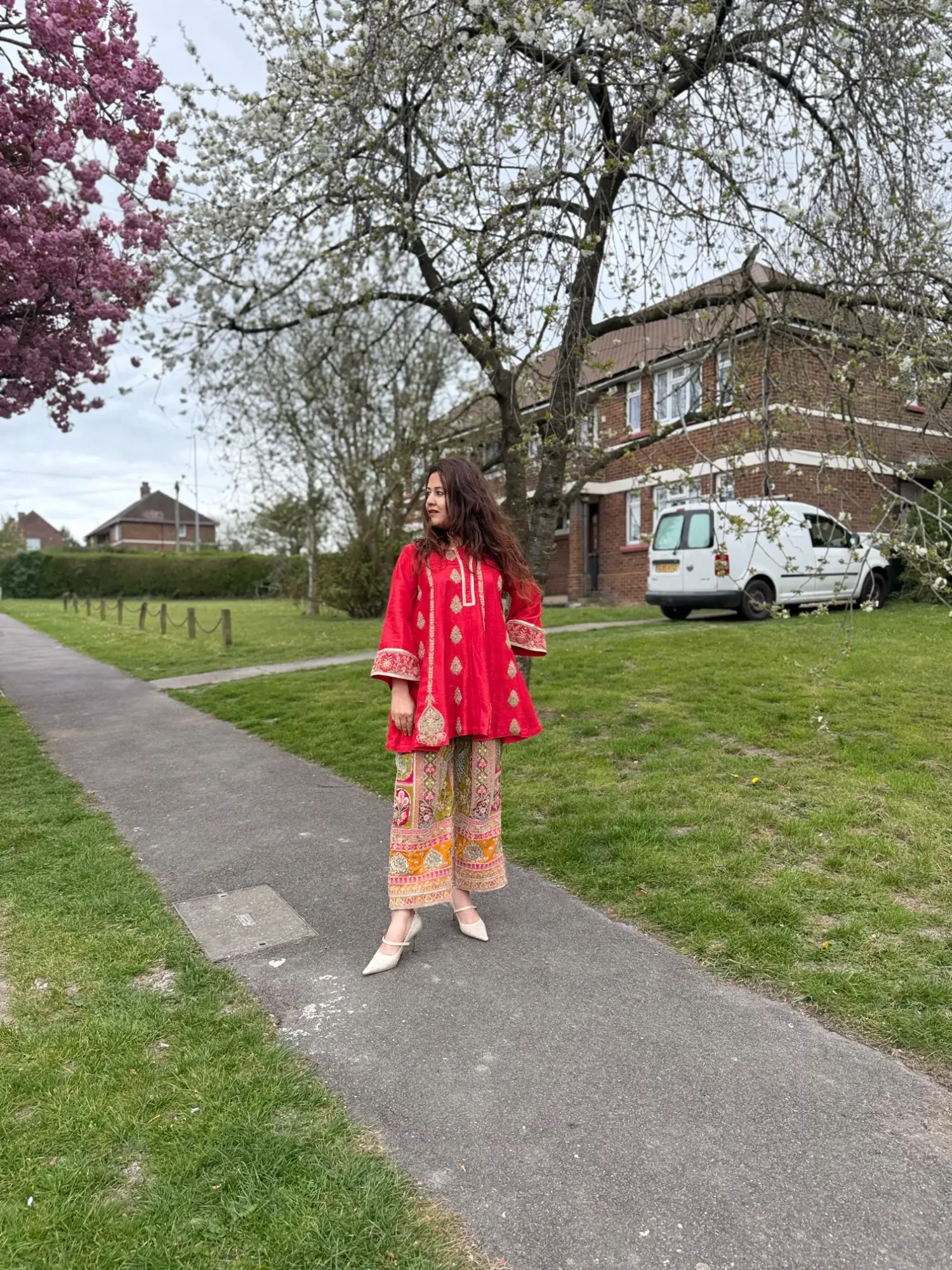 Ruby Royal Embroidered Kurta Set — view 3