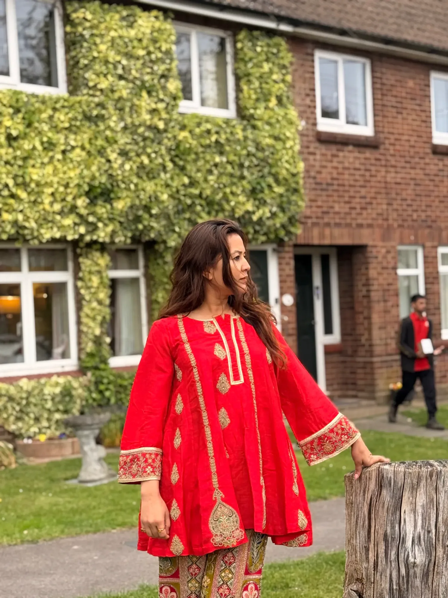 Ruby Royal Embroidered Kurta Set — view 6