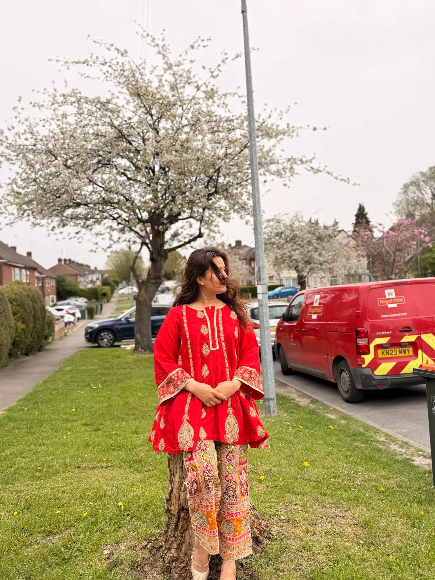 Ruby Royal Embroidered Kurta Set — view 9