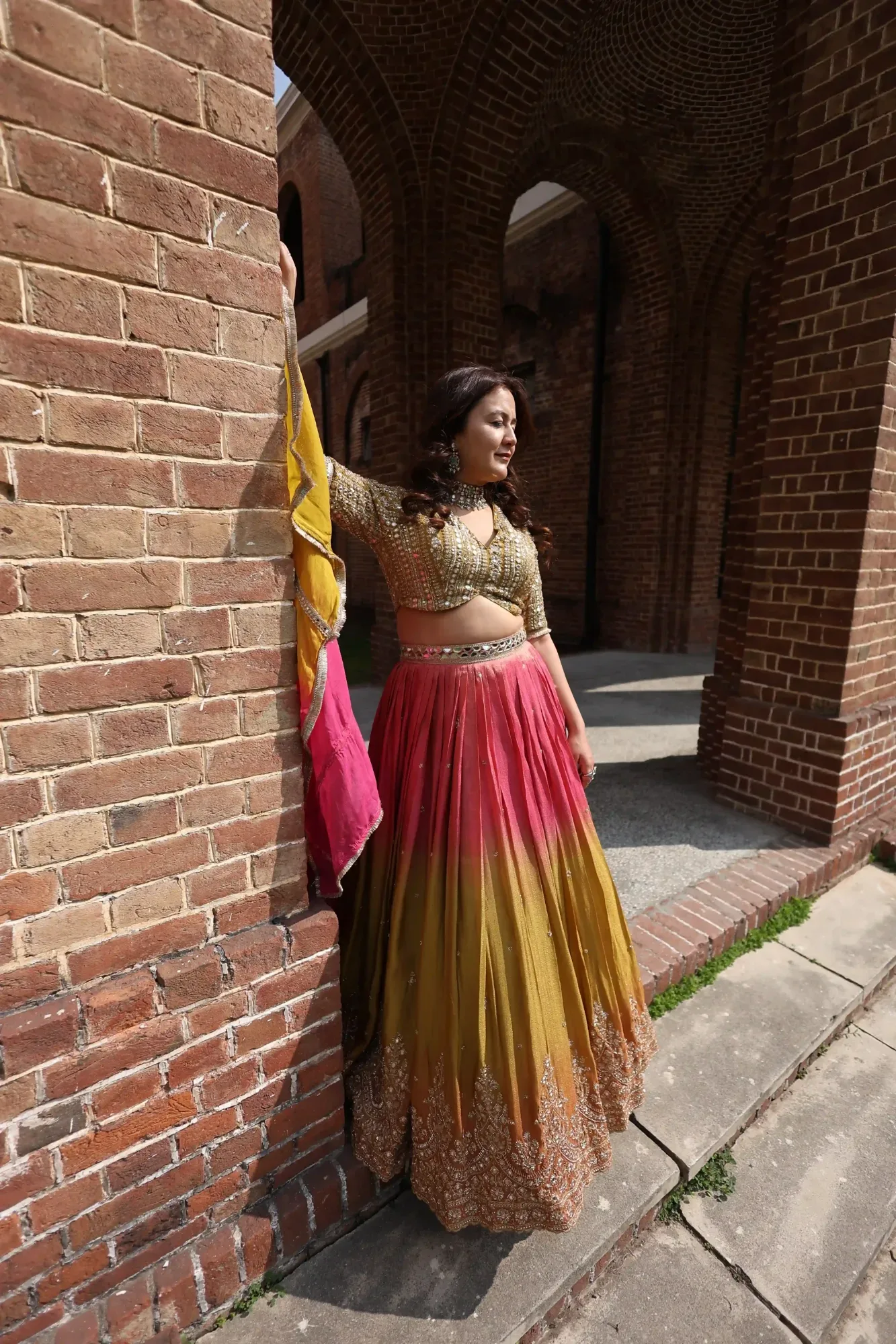 Rangrez Ombre Festive Lehenga Set — view 3