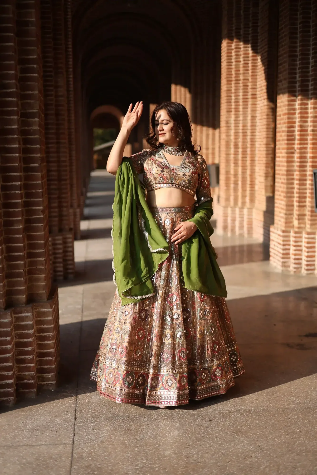 Shisha Noor Embroidered Lehenga Set — view 5