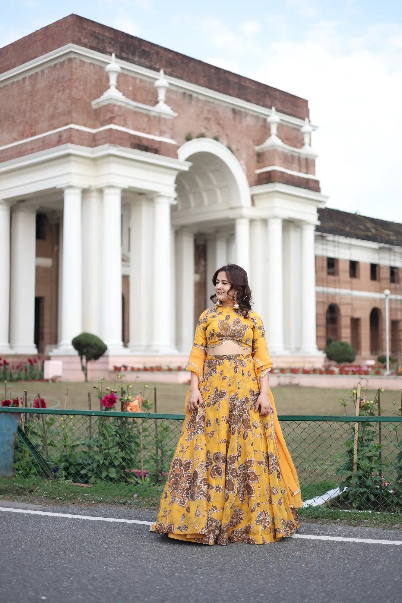 Amber Glow Printed Lehenga Set — view 2