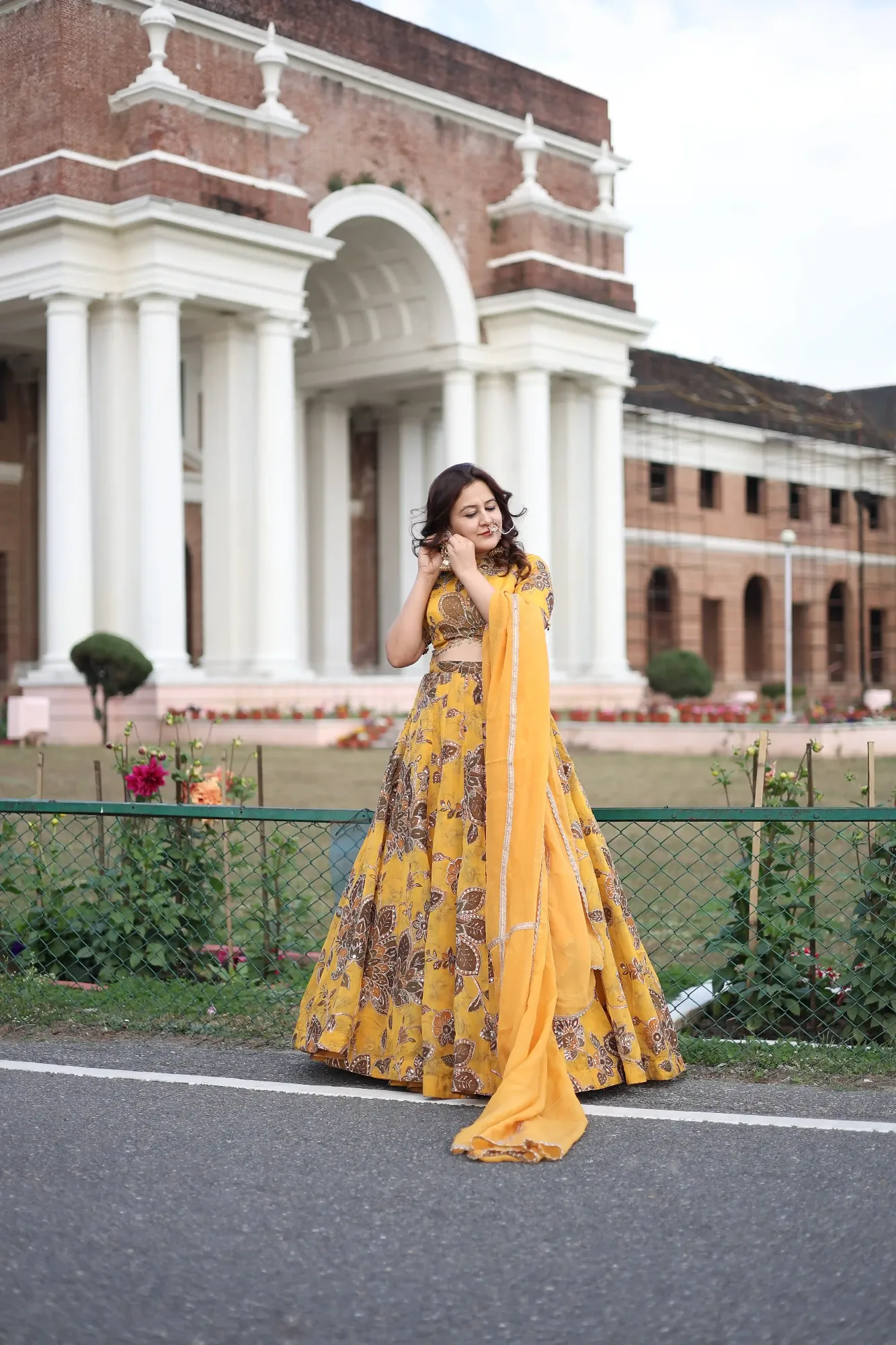 Amber Glow Printed Lehenga Set — view 4