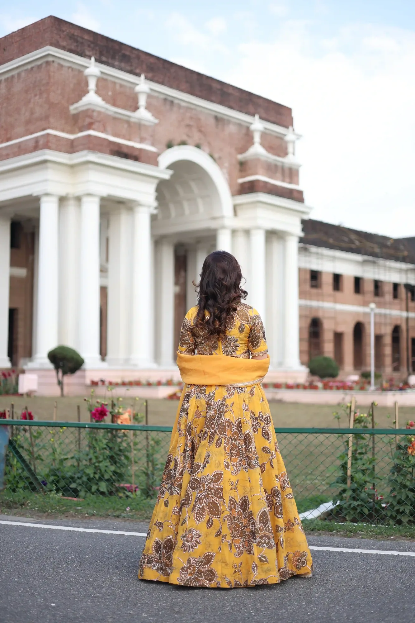 Amber Glow Printed Lehenga Set — view 5