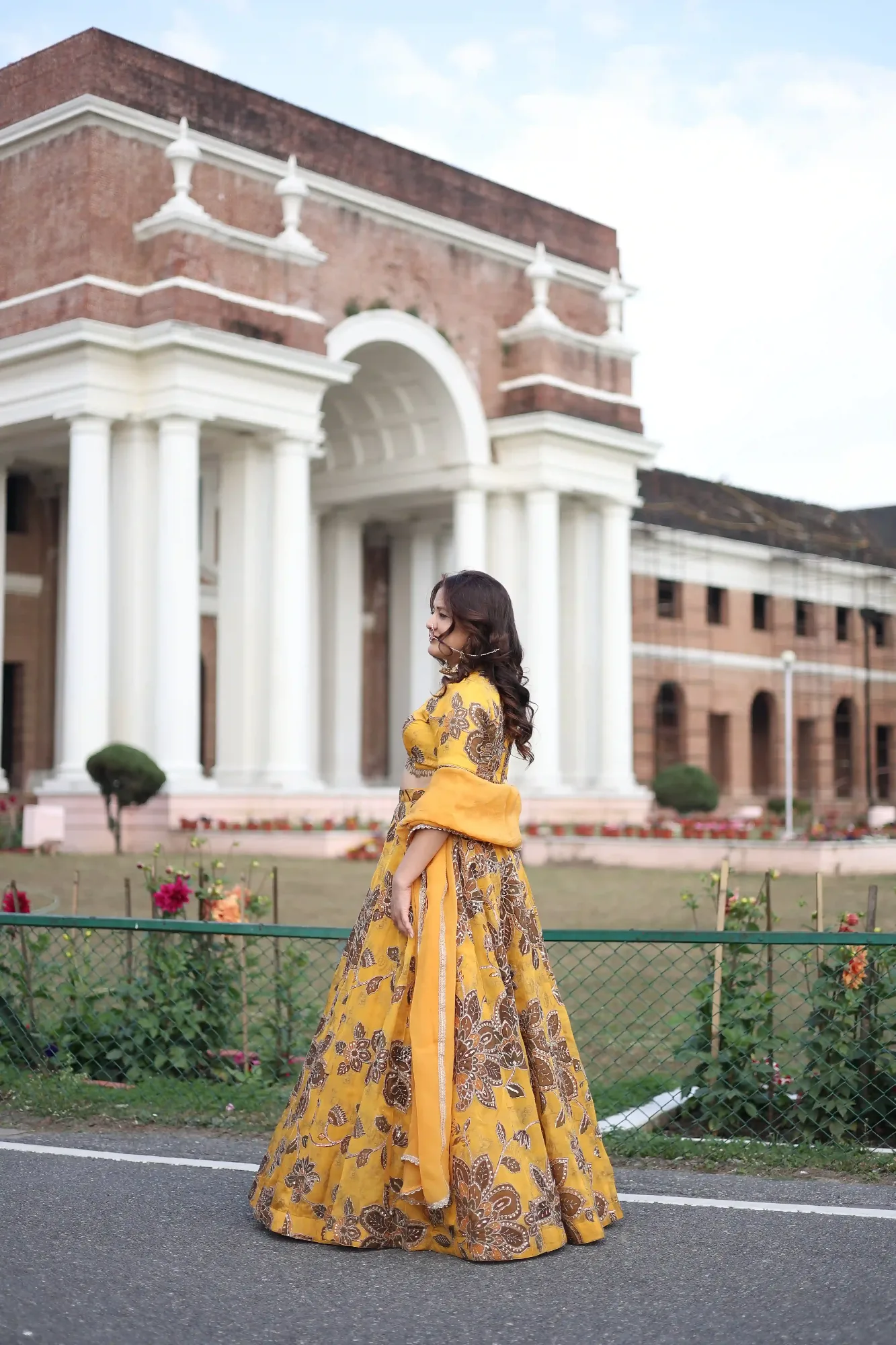 Amber Glow Printed Lehenga Set — view 6