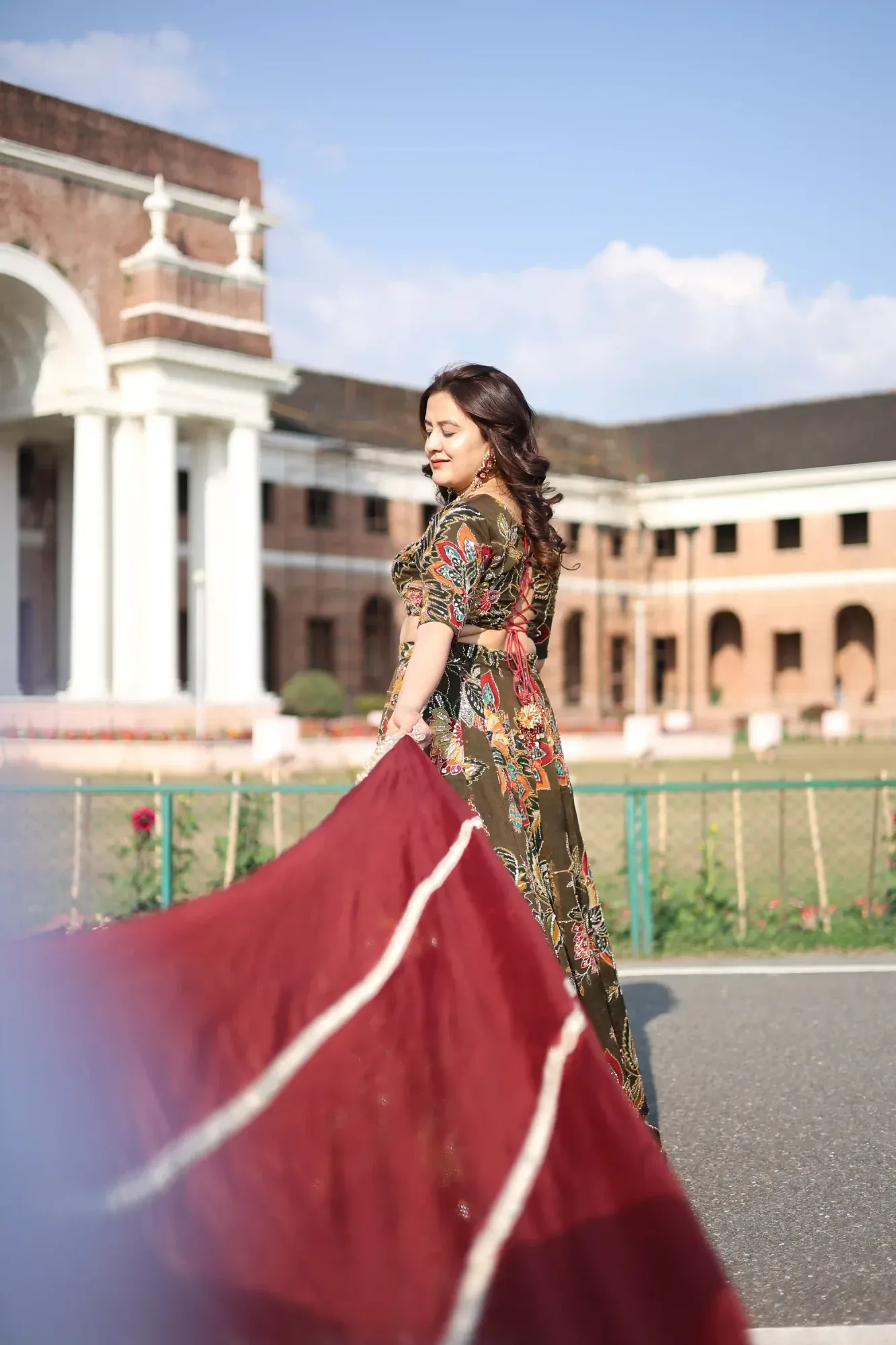 Mid Night Bloom Lehenga Set — view 3