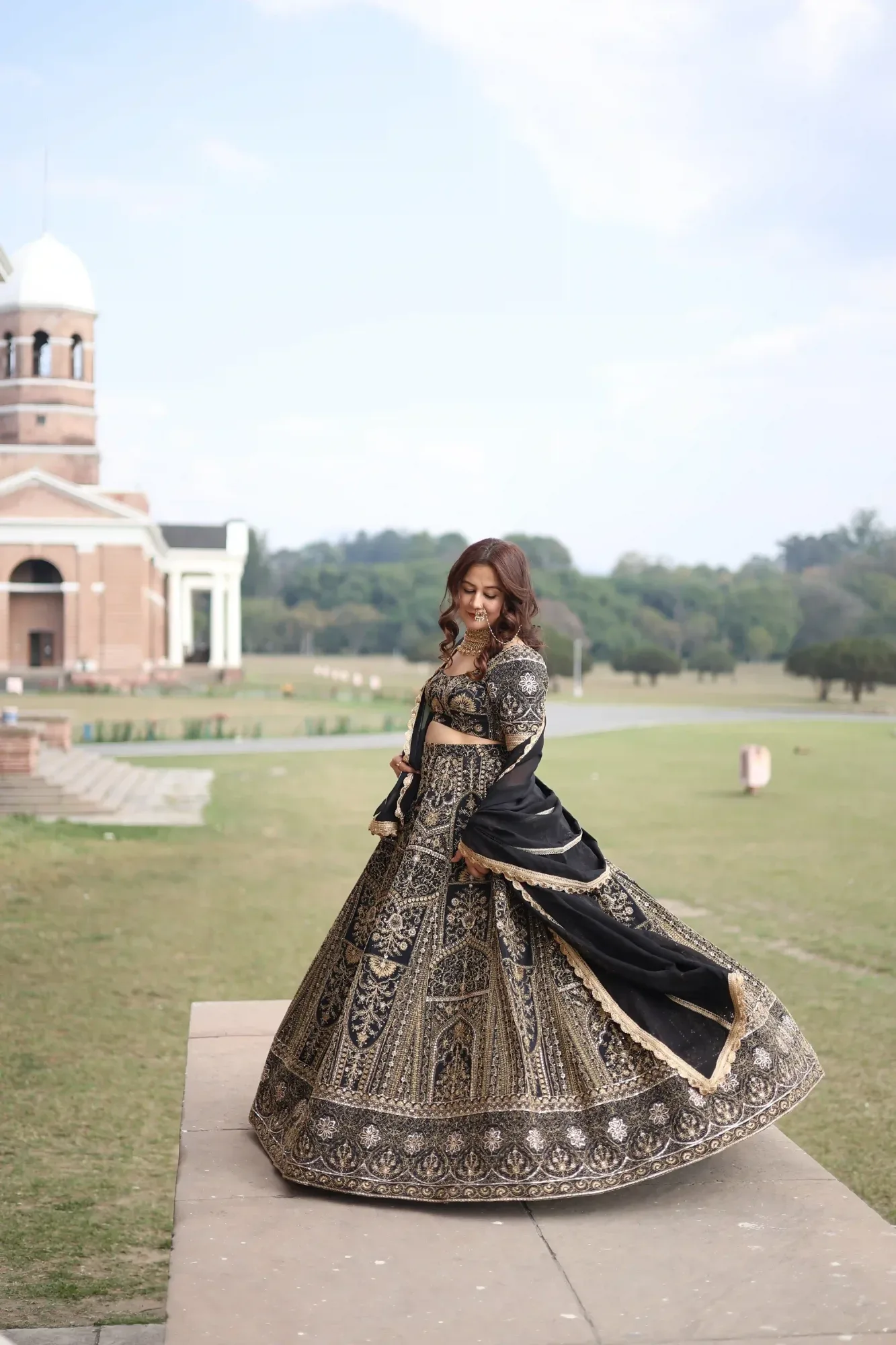 Royal Zari Back Lehenga Set — view 5